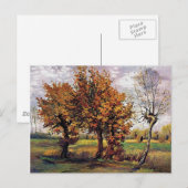 Van Gogh - Herfstlandschap met vier bomen Briefkaart (Voorkant / Achterkant)