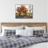 Van Gogh - Herfstlandschap met vier bomen Canvas Afdruk (Insitu (Slaapkamer))