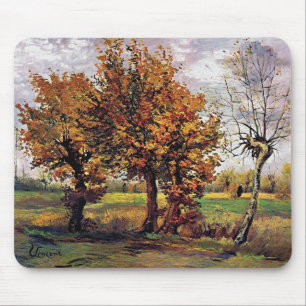 Van Gogh - Herfstlandschap met vier bomen Muismat