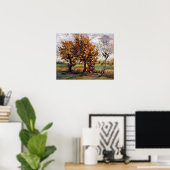 Van Gogh - Herfstlandschap met vier bomen Poster (Thuiskantoor)