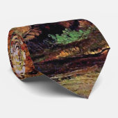 Van Gogh - Herfstlandschap met vier bomen Stropdas (Opgerold)