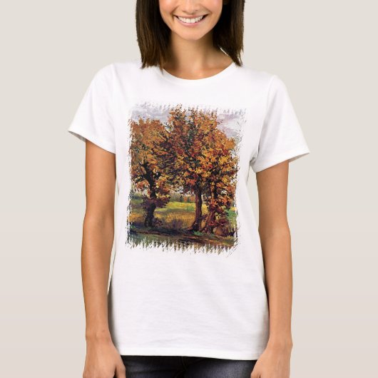Van Gogh - Herfstlandschap met vier bomen T-shirt (Voorkant)