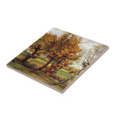 Van Gogh - Herfstlandschap met vier bomen Tegeltje (Zijkant)