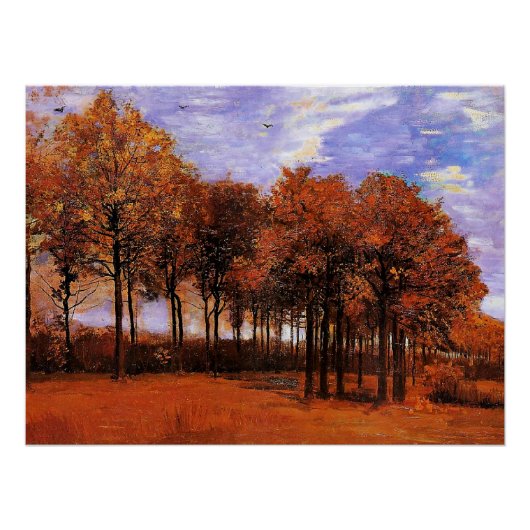 Van Gogh - Herfstlandschap, Perfect Poster (Voorkant)