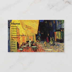 Van Gogh het Fijne Art. Cafe van het Terras (F467) Visitekaartje