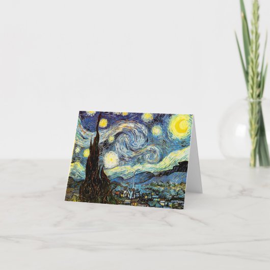 Van Gogh het Fijne Art. van de Sterrennacht Kaart (Voorkant)