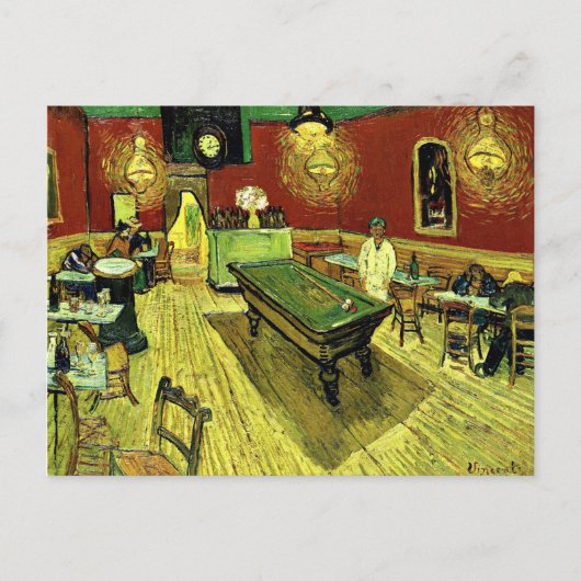 Van Gogh - Het Nachtcafé, beroemd schilderij Briefkaart (Voorkant)