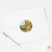 Van Gogh - Het oude molen Ornament Ronde Sticker (Envelop)
