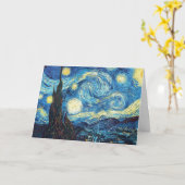 Van Gogh het Schilderen van de Sterrennacht Kaart (Gele Bloem)