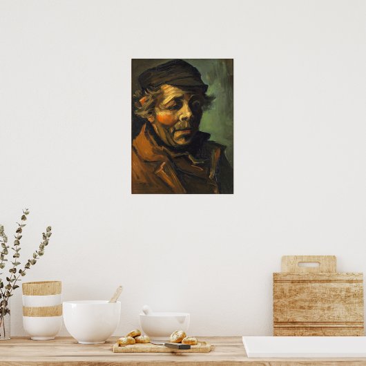 Van Gogh - hoofd van een boer Poster (Keuken)