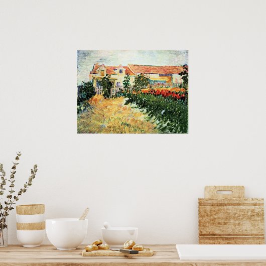 Van Gogh - House with Sunflowers Poster (Keuken)