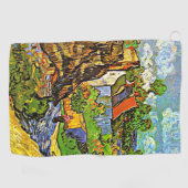 Van Gogh - Houses in Auvers, beroemd schilderij Golfhanddoek (Horizontaal)