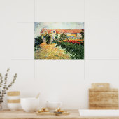 Van Gogh - Huis met Zonnebloemen Poster (Keuken)