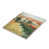 Van Gogh - Huis met Zonnebloemen Tegeltje (Zijkant)