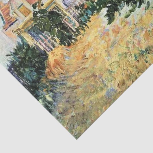 Van Gogh - Huis met zonnebloemen Tissuepapier (Detail)