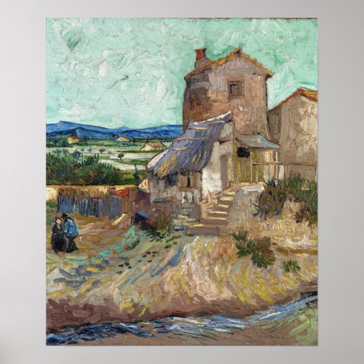 Van Gogh - Huis van La Crau (oude mill) Poster (Voorkant)