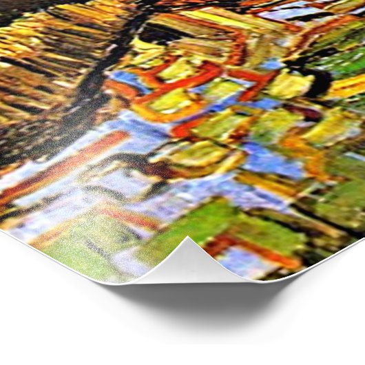 Van Gogh - Huishoudens in Auvers Foto Afdruk (Hoek)