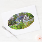 Van Gogh - Huishoudens in Auvers Ovale Sticker (Envelop)