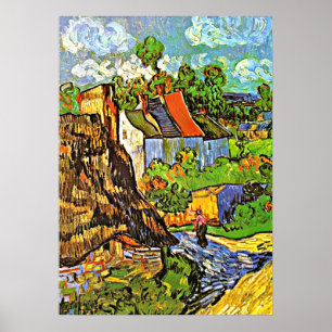 Van Gogh - Huishoudens in Auvers Poster