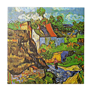 Van Gogh - Huishoudens in Auvers Tegeltje