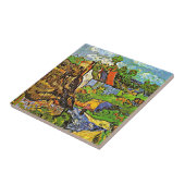 Van Gogh - Huishoudens in Auvers Tegeltje (Zijkant)