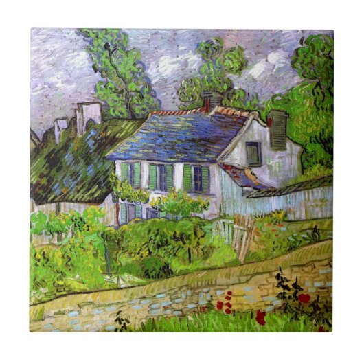 Van Gogh - Huishoudens in Auvers Tegeltje (Voorkant)