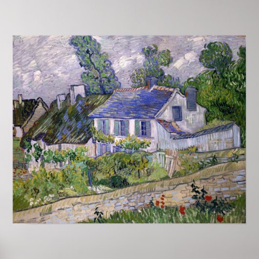 Van Gogh - Huizen in Auvers Poster (Voorkant)
