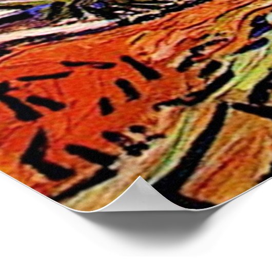 Van Gogh - Huizen met Rieten Daken Poster (Hoek)