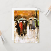 Van Gogh - In de regen, beroemd schilderij Kaart (Voorkant / Achterkant in situ)