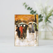 Van Gogh - in de regen Briefkaart (Staand voorkant)