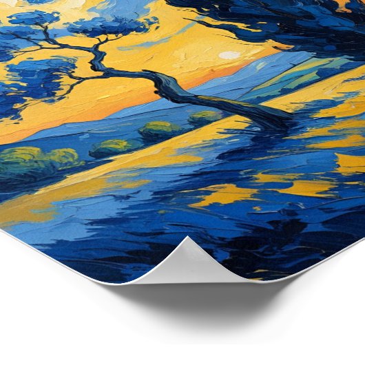 Van Gogh Inspired Landscape Poster (Hoek)