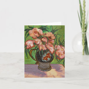 Van Gogh inspireerde pitcher en Oleanders Note Kaa Notitiekaartje
