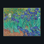 Van Gogh Iopen. Blauwe florale  impressionisme Briefkaart<br><div class="desc">Van Gogh "Irissen" briefkaart. Blauwe bloemen impressionisme kunst.</div>