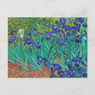 Van Gogh Iopen. Blauwe florale  impressionisme Briefkaart