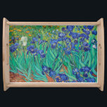 Van Gogh Iopen. Blauwe florale  impressionisme Dienblad<br><div class="desc">Van Gogh "Irises" die een dienblad serveren. Blauwe florale impressionistische kunst.</div>