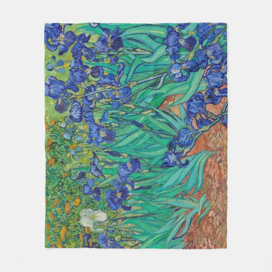Van Gogh Iopen. Blauwe florale  impressionisme Fleece Deken (Voorkant)