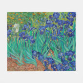 Van Gogh Iopen. Blauwe florale  impressionisme Fleece Deken (Voorkant (Horizontaal))