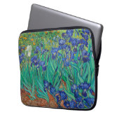 Van Gogh Iopen. Blauwe florale  impressionisme Laptop Sleeve (Voorkant Links)
