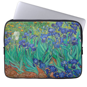 Van Gogh Iopen. Blauwe florale  impressionisme Laptop Sleeve