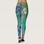 Van Gogh Iopen. Blauwe florale  impressionisme Leggings (Achterkant)