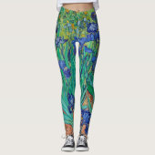 Van Gogh Iopen. Blauwe florale  impressionisme Leggings (Voorkant)