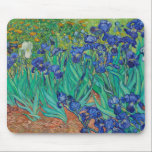 Van Gogh Iopen. Blauwe florale  impressionisme Muismat<br><div class="desc">Van Gogh "Irises" muispad. Blauwe florale impressionistische kunst.</div>