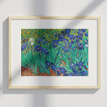 Van Gogh Iopen. Blauwe florale  impressionisme Poster<br><div class="desc">Van Gogh "Irises" poster. Blauwe florale impressionistische kunst.</div>