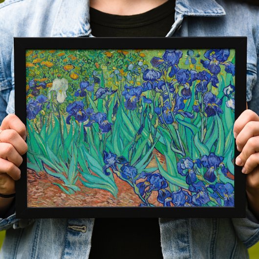 Van Gogh Iopen. Blauwe florale  impressionisme Poster
