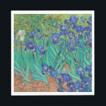 Van Gogh Iopen. Blauwe florale  impressionisme Servet<br><div class="desc">Van Gogh "Irises" servet. Blauwe florale impressionistische kunst.</div>
