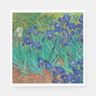 Van Gogh Iopen. Blauwe florale  impressionisme Servet
