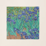 Van Gogh Iopen. Blauwe florale  impressionisme Sjaal<br><div class="desc">Van Gogh "Irissen" sjaal. Blauwe bloemen impressionisme kunst.</div>