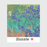 Van Gogh Iopen. Blauwe florale  impressionisme Sticker<br><div class="desc">Van Gogh "Irises" sticker. Blauwe florale impressionistische kunst.</div>