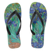 Van Gogh Iopen. Blauwe florale  impressionisme Teenslippers (Voetbed)