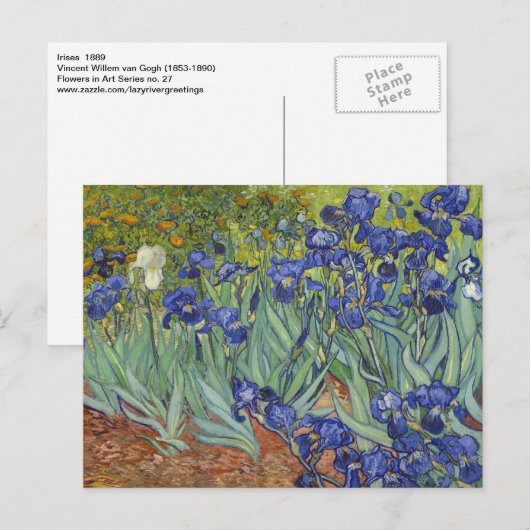 Van Gogh Iopen  Fine Art Floral Briefkaart (Voorkant / Achterkant)